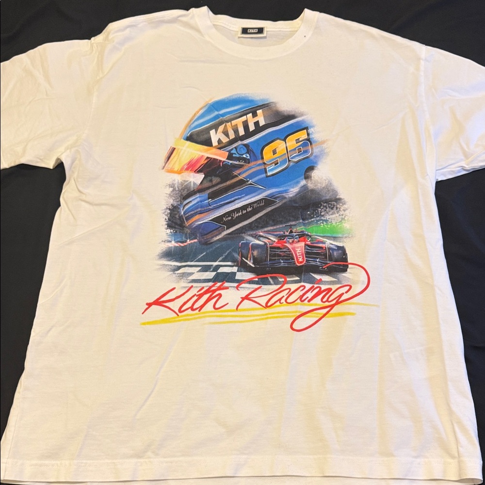 Kith Racing Tee with Blue and Red Graphic